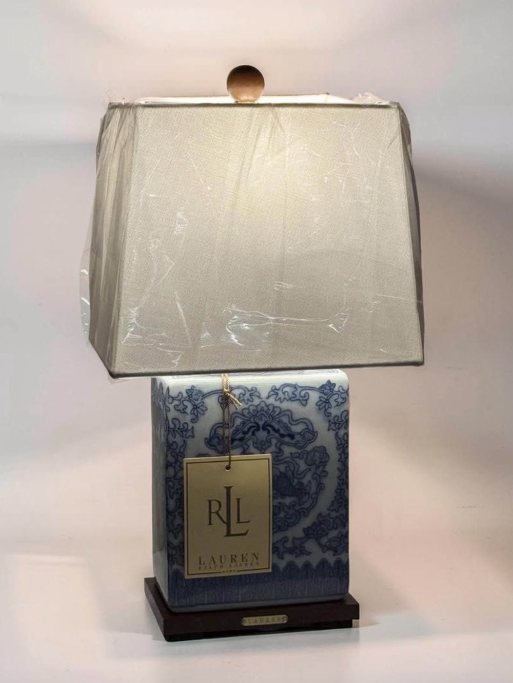 NWT Ralph Lauren Black and White Patterned Ceramic Table Lamp